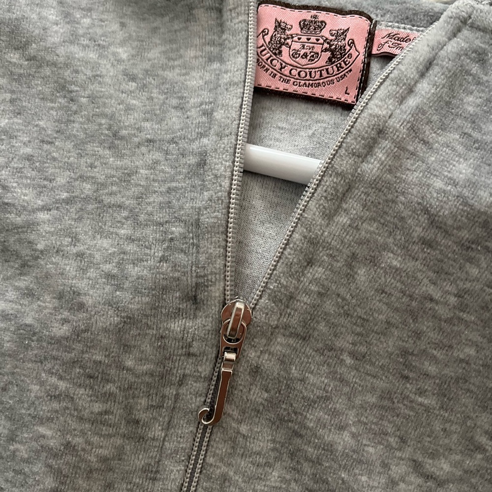 Juicy Couture Gray Velour Hoodie - Picture 4 of 6